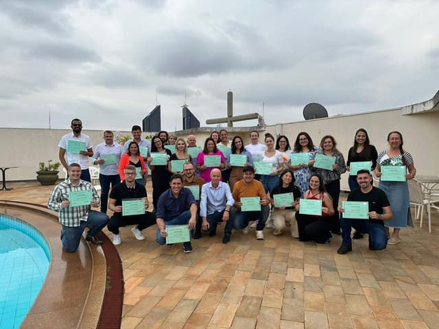 Foto de uma turmas que se formou